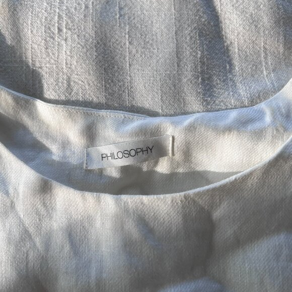 NWOT Philosophy High Neck Linen Tank Top - Picture 3 of 5